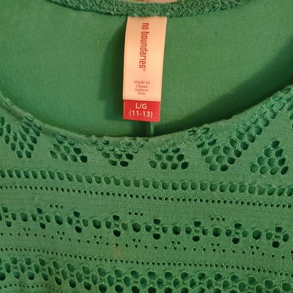 No Boundaries Green Lace Dress S Large - Picture 3 of 7